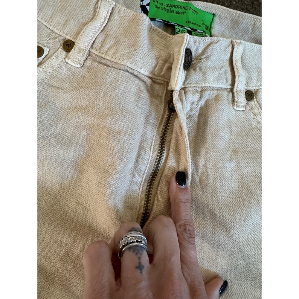 Sandrine Rose X Free People Sunflower Linen/Cotton blend shorts frayed edge - Picture 8 of 11